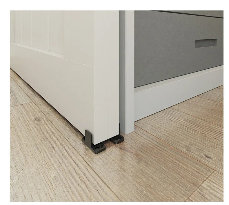 2PCS Barn Door Sliding Door Slides Rails Floor Guide Stay Roller For Sliding Barn Door Bottom Swing Stopper Hardware Accessories