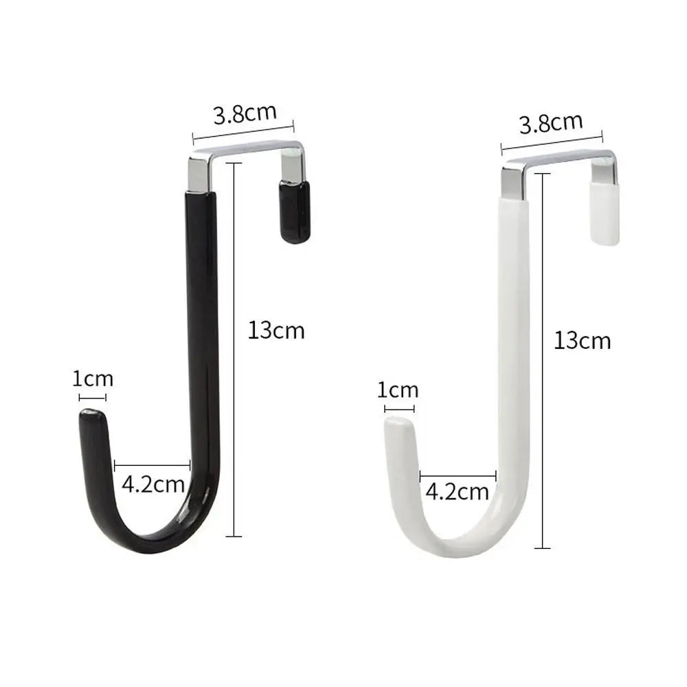 Towel Coats Hangers Nonstick Non-punching Over The Door Hooks Rubber Prevent Scratches Hanging Organizer Clothes Storage Holder