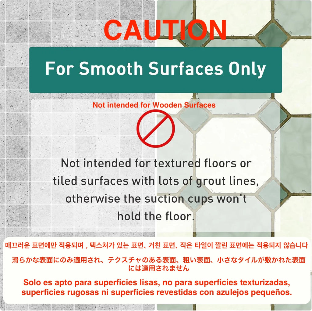 1Pc Shower Mat with Suction Cups and Drainage Holes, Shower Mat with Massage Cushion, Large Shower Bath Mat for Bathroom Shower