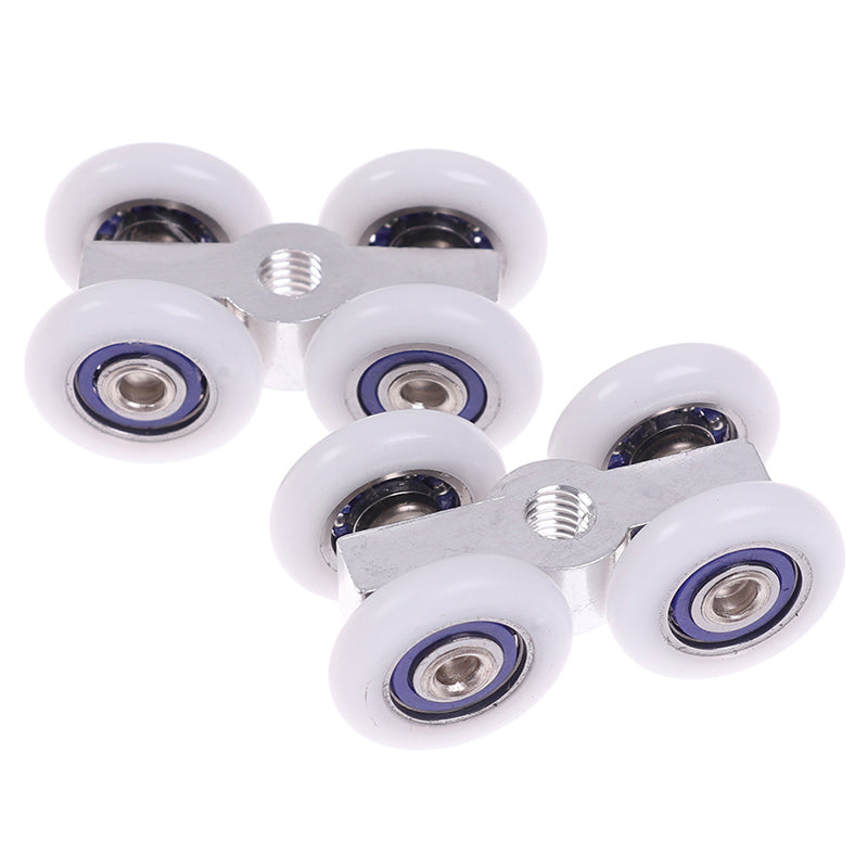 1Pair Sliding Door Rollers 4 Wheels Hanging Home Door Accessories Hardware