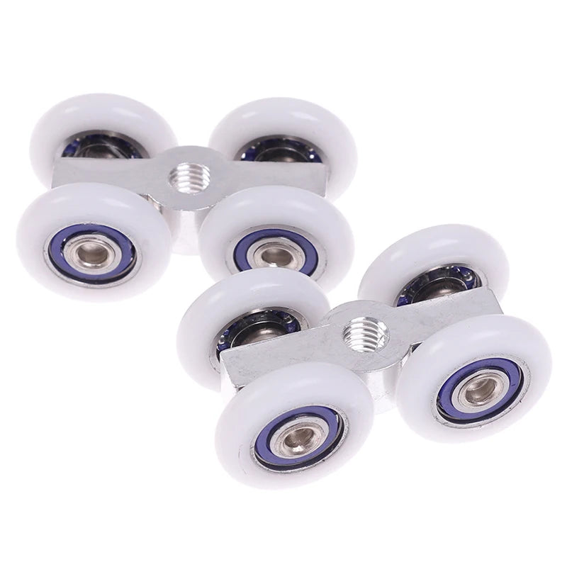 1Pair Sliding Door Rollers 4 Wheels Hanging Home Door Accessories Hardware