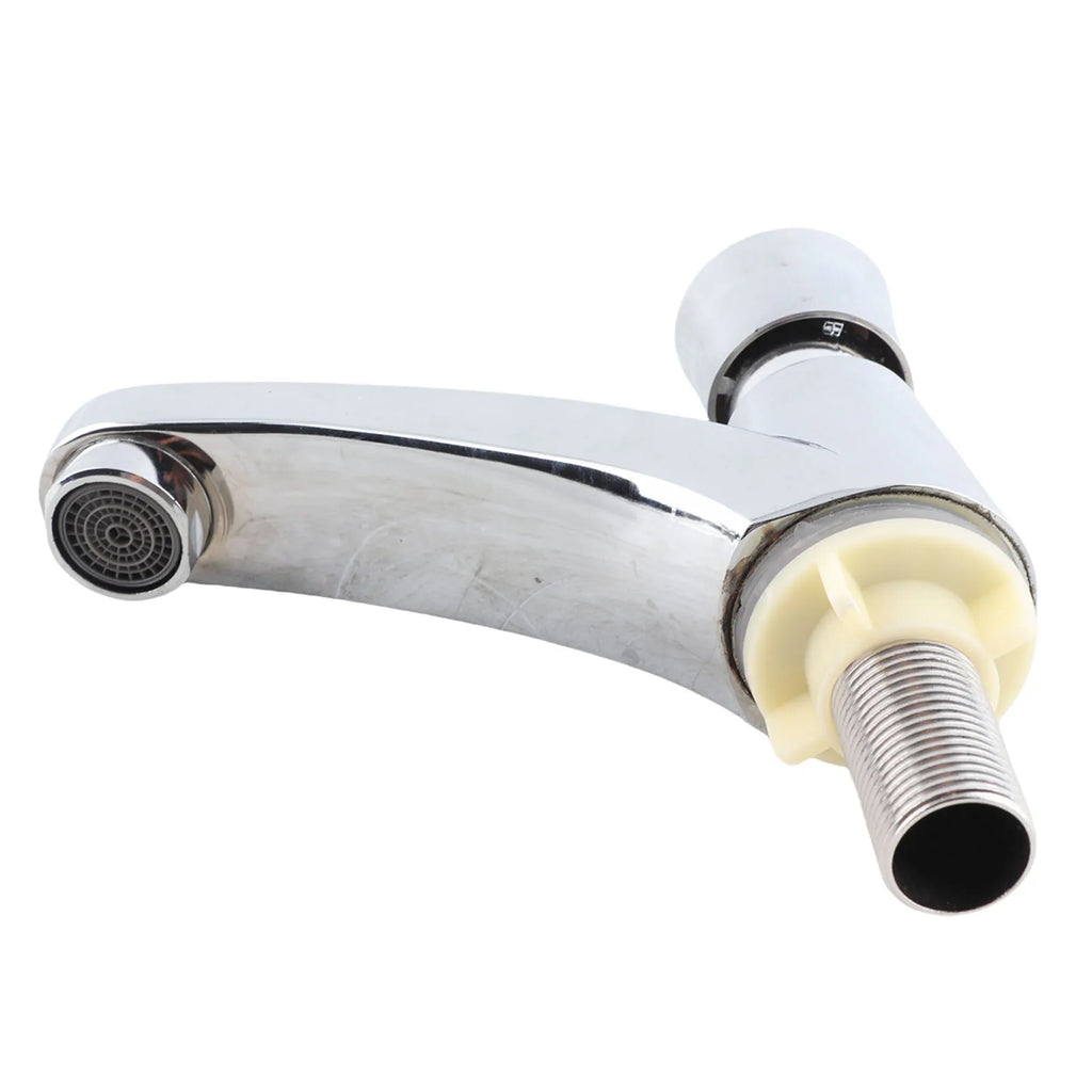 Basin Sink Tap Home Faucet Time Delay Faucet Copper Self Closing Single Cold Sink Taps for Home Kitchen Public