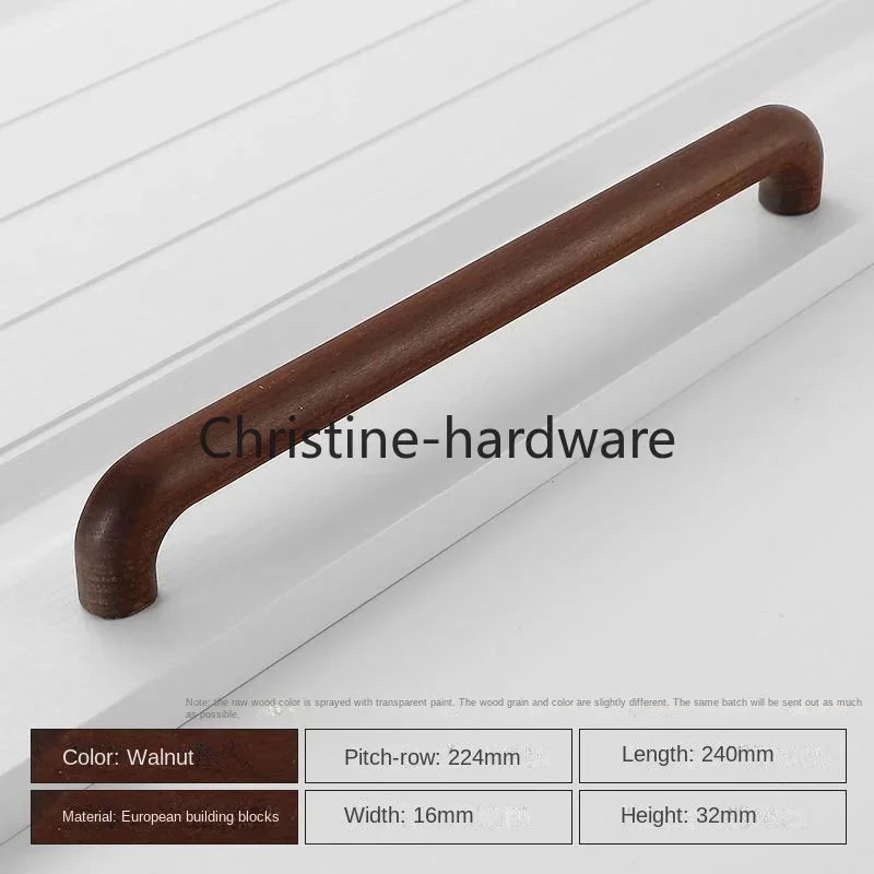Simple Modern Wooden Cabinet Round Single-hole Handle Drawer Door Kitchen Shoe Cabinet Solid Wood Log Handle