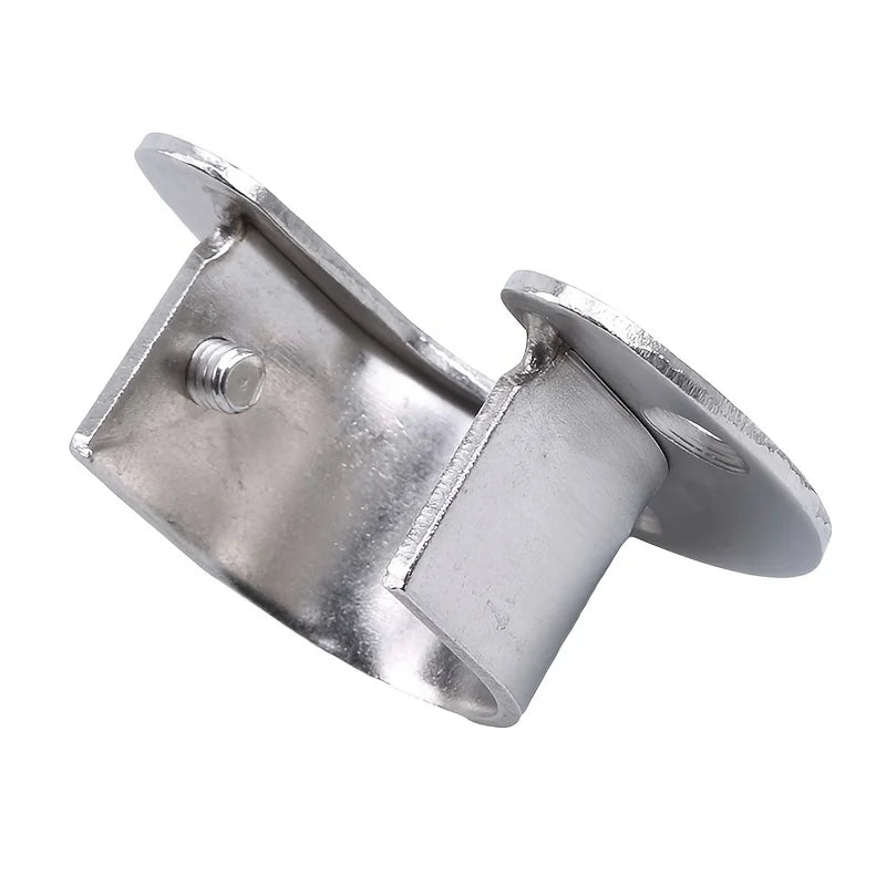 2PCS Stainless Steel Wardrobe Closet Rod Bracket Clothes Seat Curtain Pole Sockets,25Mm Creative Useful