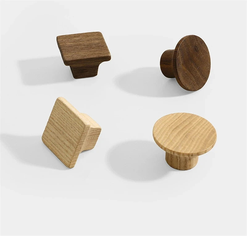Wooden Cabinet Handles for Furniture Drawer Knobs Kitchen Cupboard Handles Wardrobe Door Knob and Handle Furniture Hardware