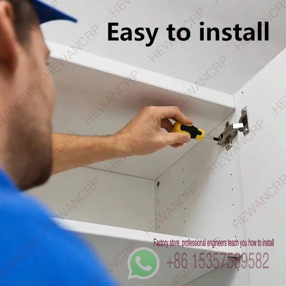 2-Pack Modern Hydraulic Cabinet Hinges Soft Close Damping Brushed Stainless Steel Metal Door Mount for Kitchen Cabinets Wardrobe