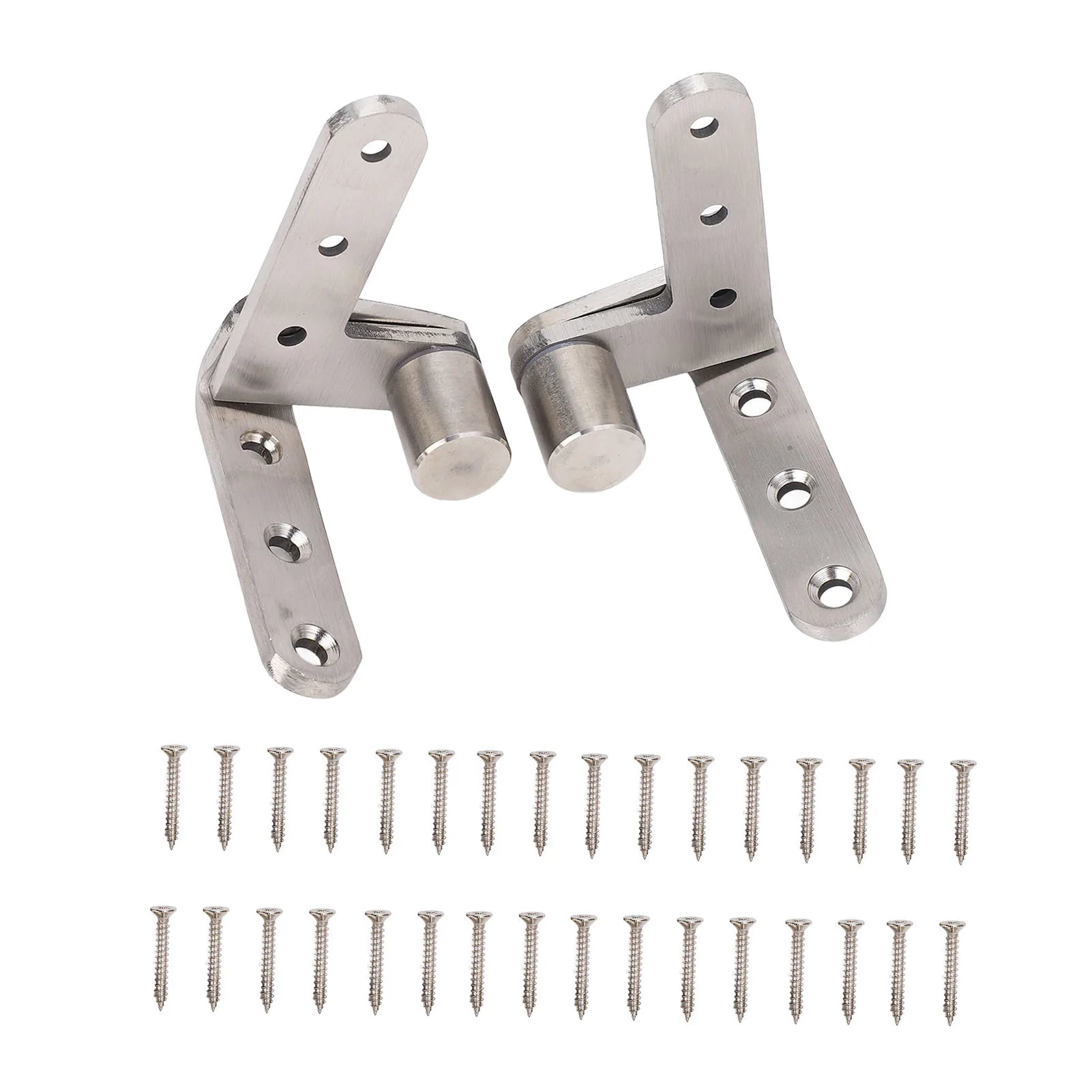 Door Pivot Hinges Heavy Duty Stainless Steel 270 Degree Rotating Inset Hinge Left Right Maximum Load 130lbs Silver Brushed