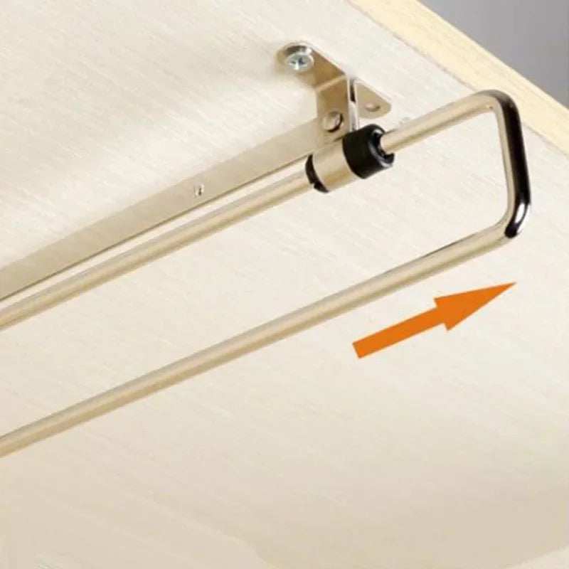 Retractable Closet Hangers Vertical Pull-Out Top Mounted Shallow Cabinet Hanging Rod for Trouser Storage No Hole Drilling Requir