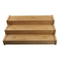 Solid Wooden 3-Tier Spice Rack Space-Saving Multi-Tier Seasoning Organizer Spice Display Durable Spice Jar Storage Set