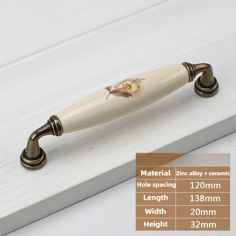 Furniture Cupboard Wardrobe Knobs Dresser Door Decorative Kitchen Vintage Cabinet Knob Ceramic Button Drawers Pull Handle