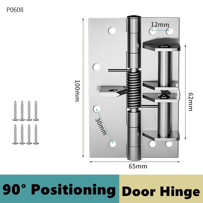Automatic Door Closer Hinge FFurniture Fittings Hardware Multi-function Detachable Self Closing Spring Hinge Positioning Closer