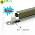 Sliding door slide rail aluminum alloy No slotting required thicken Dual track system Cam guide rail Pass through door slot