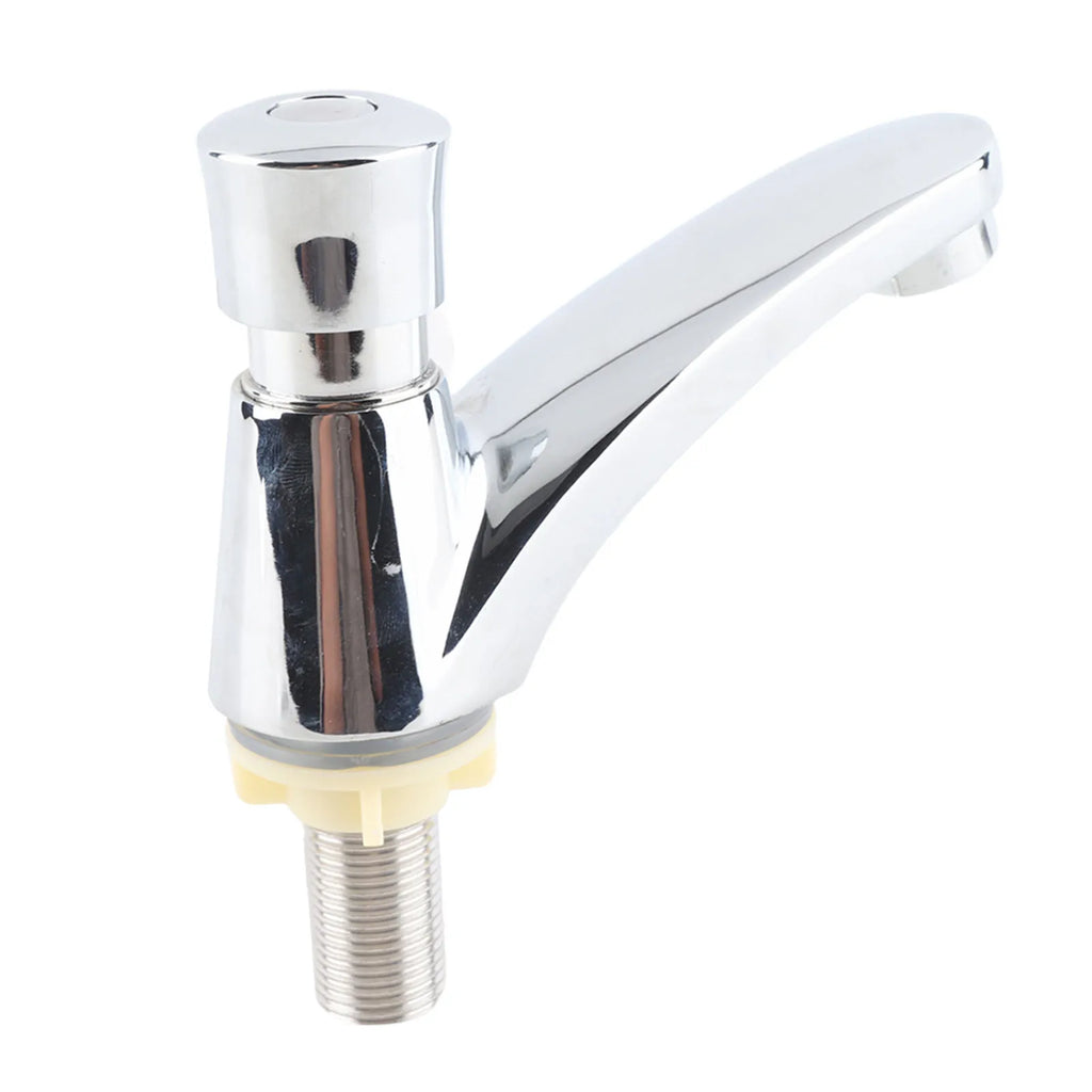 Basin Sink Tap Home Faucet Time Delay Faucet Copper Self Closing Single Cold Sink Taps for Home Kitchen Public