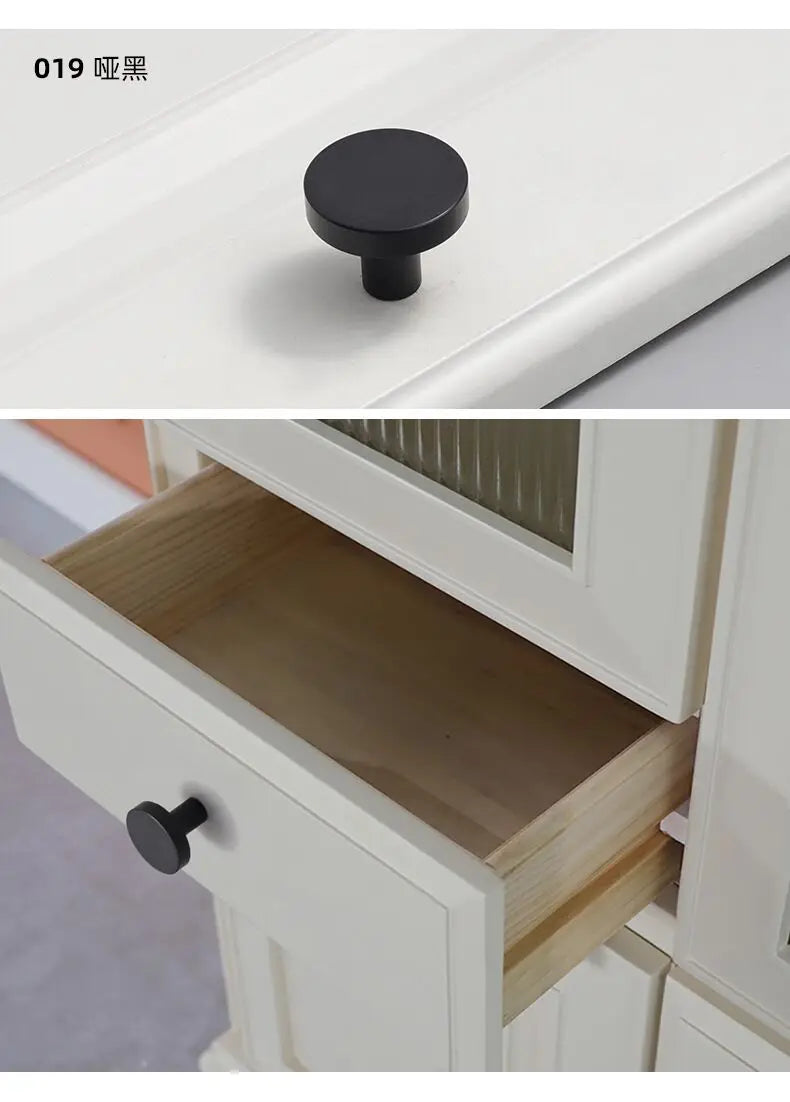Handles Drawer Cabinet Furniture Kitchen Handles for Cabinet Knob Door Drawer Furniture Kitchen Knob Round Classic Golden Black