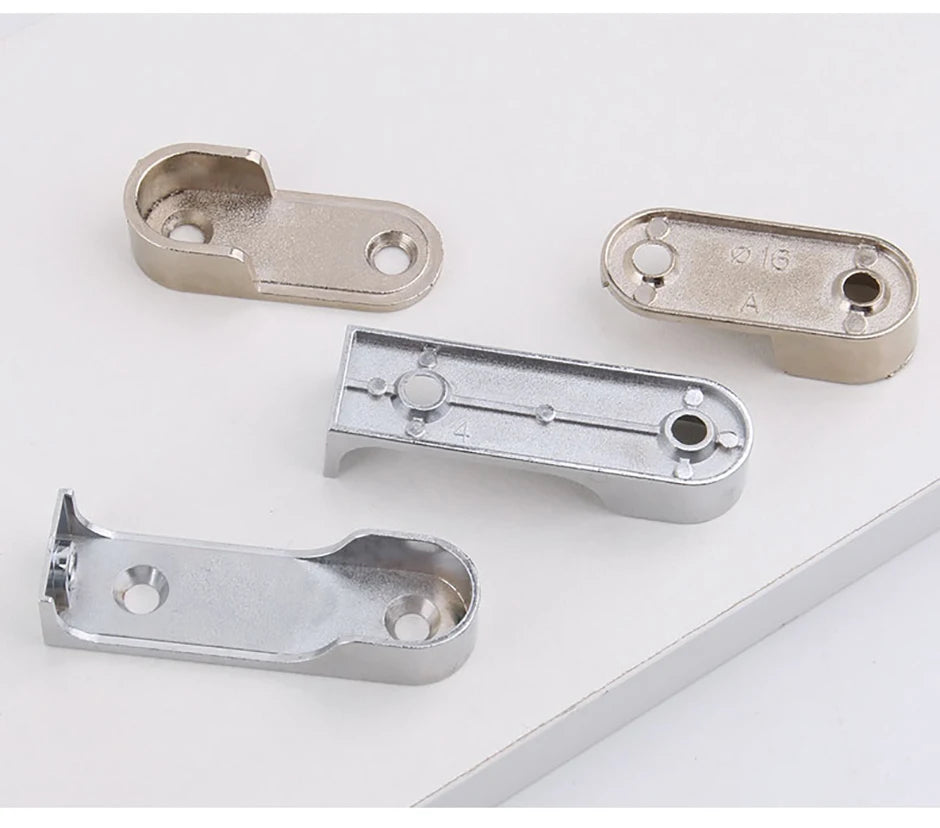 2/4/PCS Wardrobe Clothes Tube Support Closet Rod Pole End Bracket Thickening Holder Cupboard Hardware Furniture Accessories
