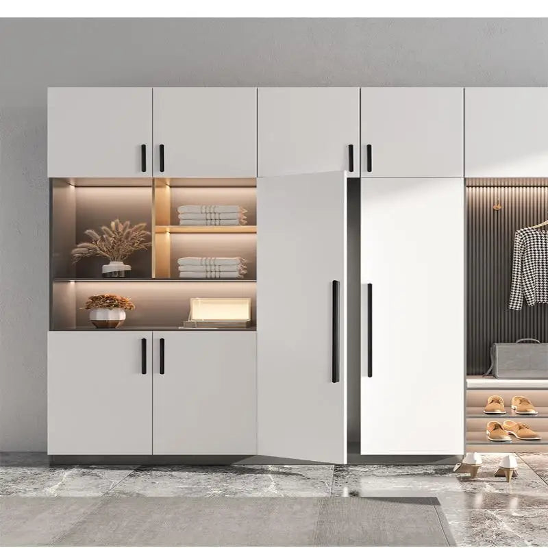 Modern Simple Light Luxury I-Shaped Cabinet Door Handle Extended Round Head Drawer Wardrobe Cabinet Furniture Door Handle
