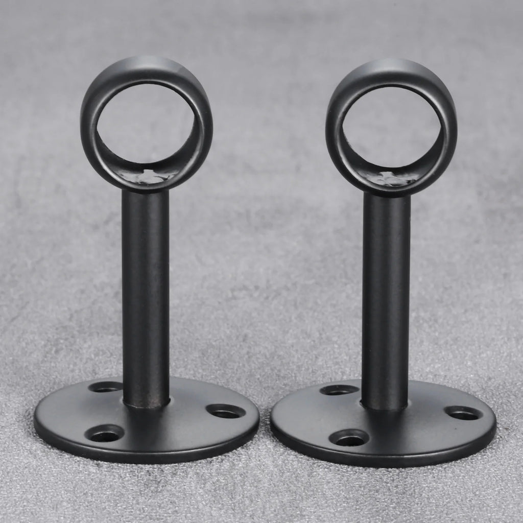 2pcs Flange Rod Holders Wardrobe Hanger Pipe Bracket for Clothes Pole Curtain Rods Ceiling Fixed Support Clamps 16/19/22mm