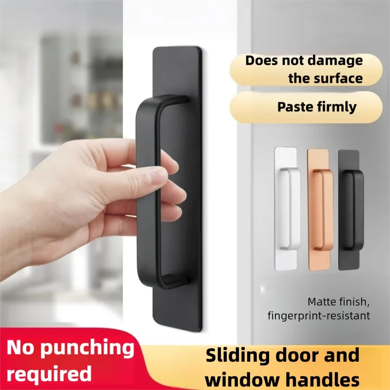 No-Drill Sliding Door Handles - Simple Style Pulls for Glass Doors, Moving Doors, Windows, Drawers & Cabinet Doors