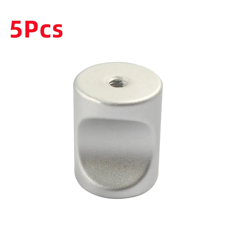 5/10/20Pcs Round Aluminum Alloy Door Knobs Cabinet Handles Cupboard Drawer Kitchen Bathroom Furniture Hardware Accessories