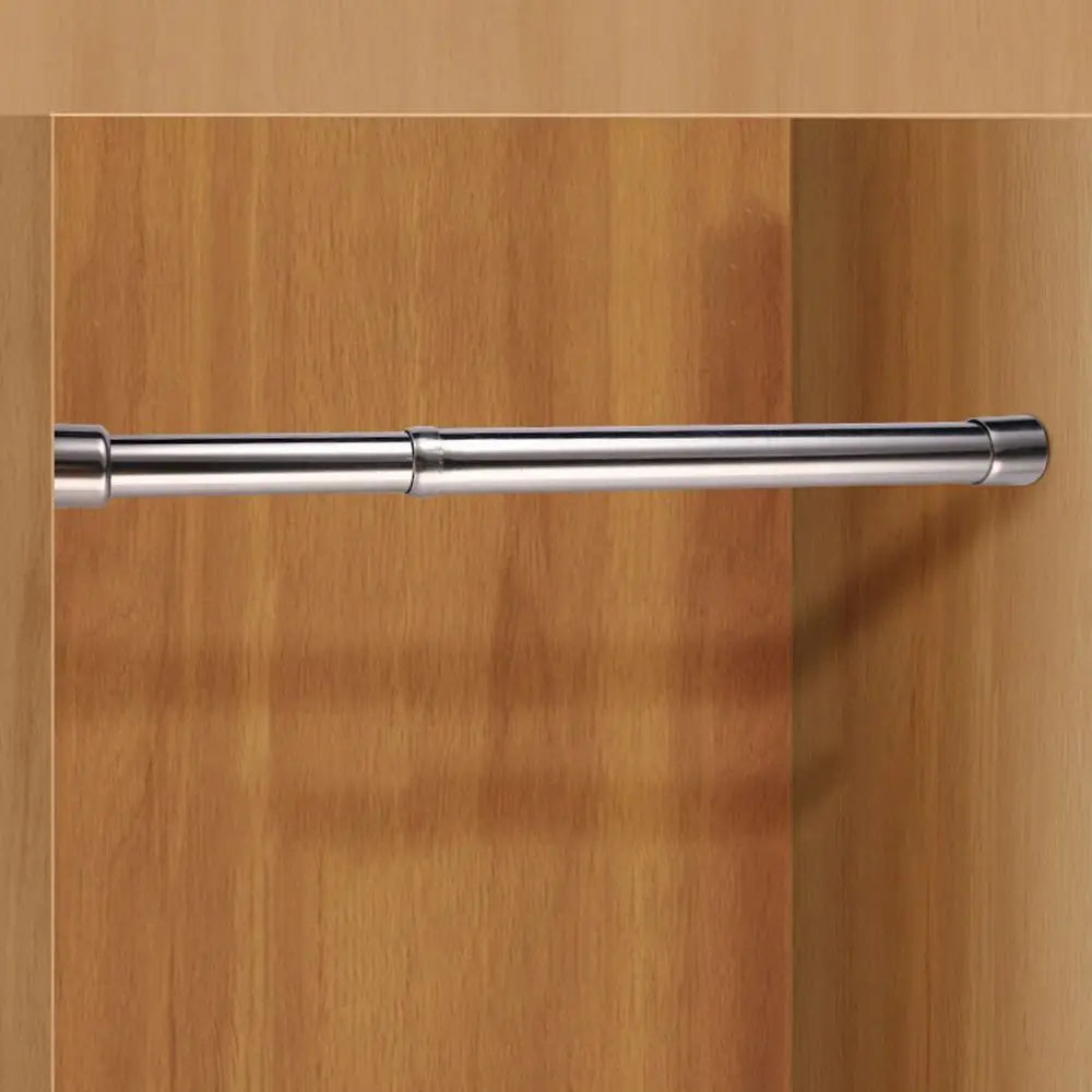 Durable Stainless Steel Curtain Telescopic Pole Loaded Hanger Adjustable Hanging Rods Extendable Sticks Household Wardrobe