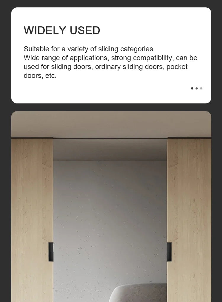 Invisible Handle Embedded Furniture Handle Simple Sliding Door Handle Pocket Wooden Door Anti-collision Aluminum Alloy Hardware