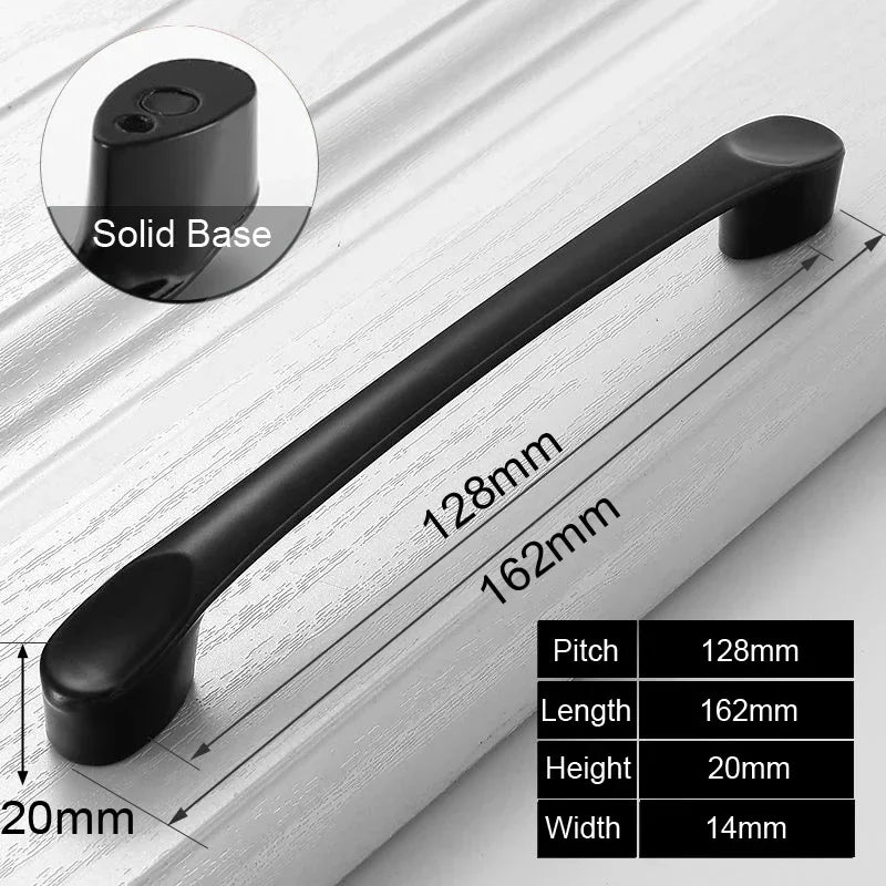 Black Handles Furniture Cabinet Knobs Muebles  Kitchen  Drawer Knobs Cabinet Pulls Cupboard  Knobs
