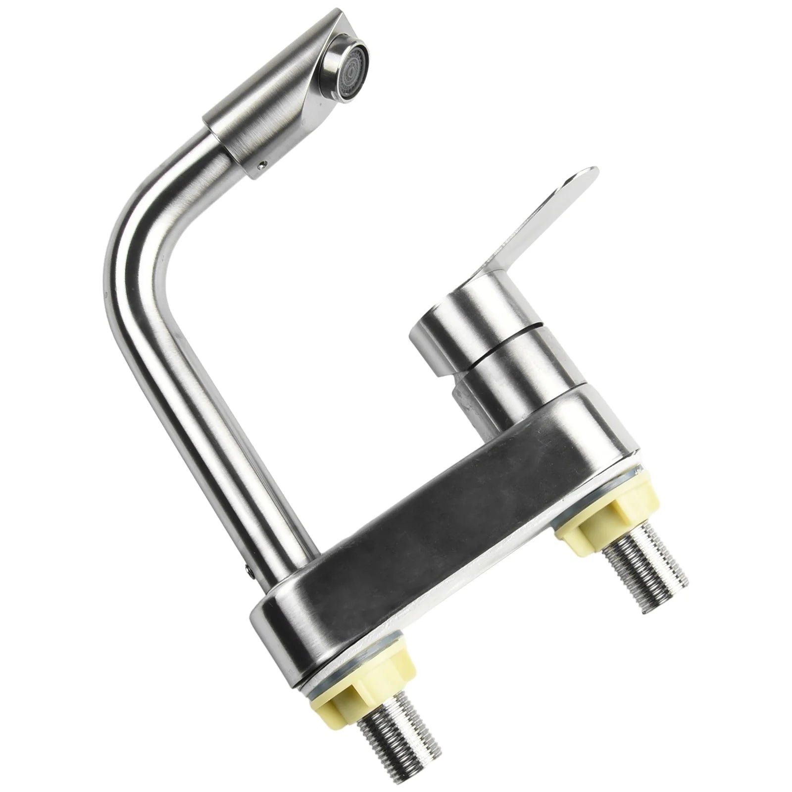 Stainless Steel Basin Faucet Sink Faucet Tap Cold And Hot Mixer Tap 2 Holes Single Handle Deck Mounted Tap