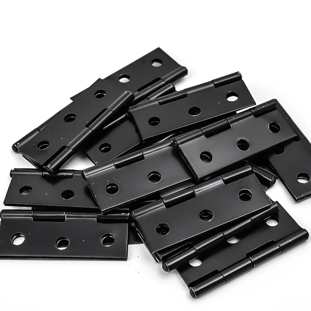 2 Inch Stainless Steel Folding Door Hinges with Screws Cabinet Doors Windows Wooden Box Flat Hinge Home Furniture Hardware