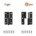 2PCS Stainless Steel Detachable Hinge 270 Degree Black Removable Wooden Furniture Door Hinges for Cabinet Cupboard Closet Box