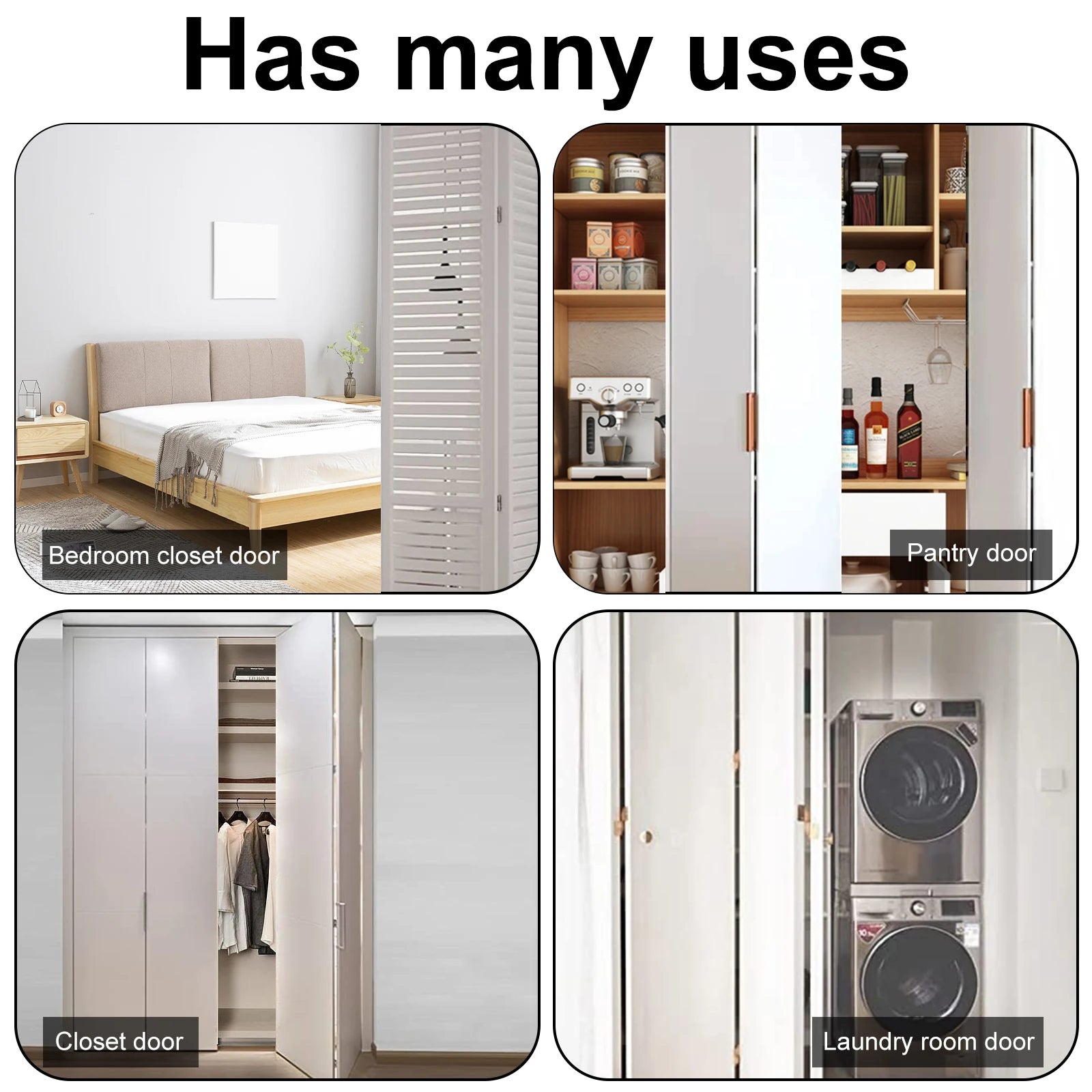 Bifold Door Hardware Kit Closet Door Track Replacement Sliding Door Parts Bi-fold Door Repair Kit Prevent Sliding Blocked