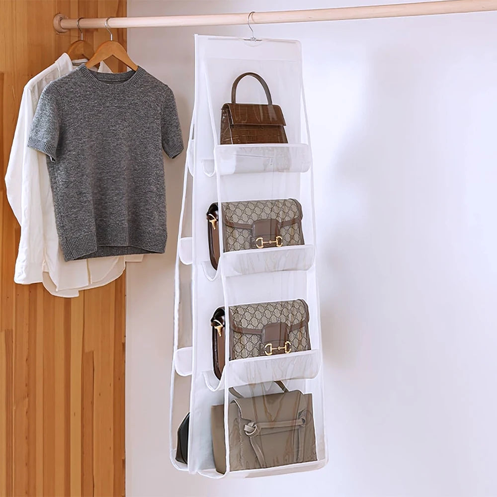 Bag Storage Handbag Organizer Artifact Wardrobe Dormitory Hanging Household Storage Shelf Layered Bag Shelf Bag Storage Bag