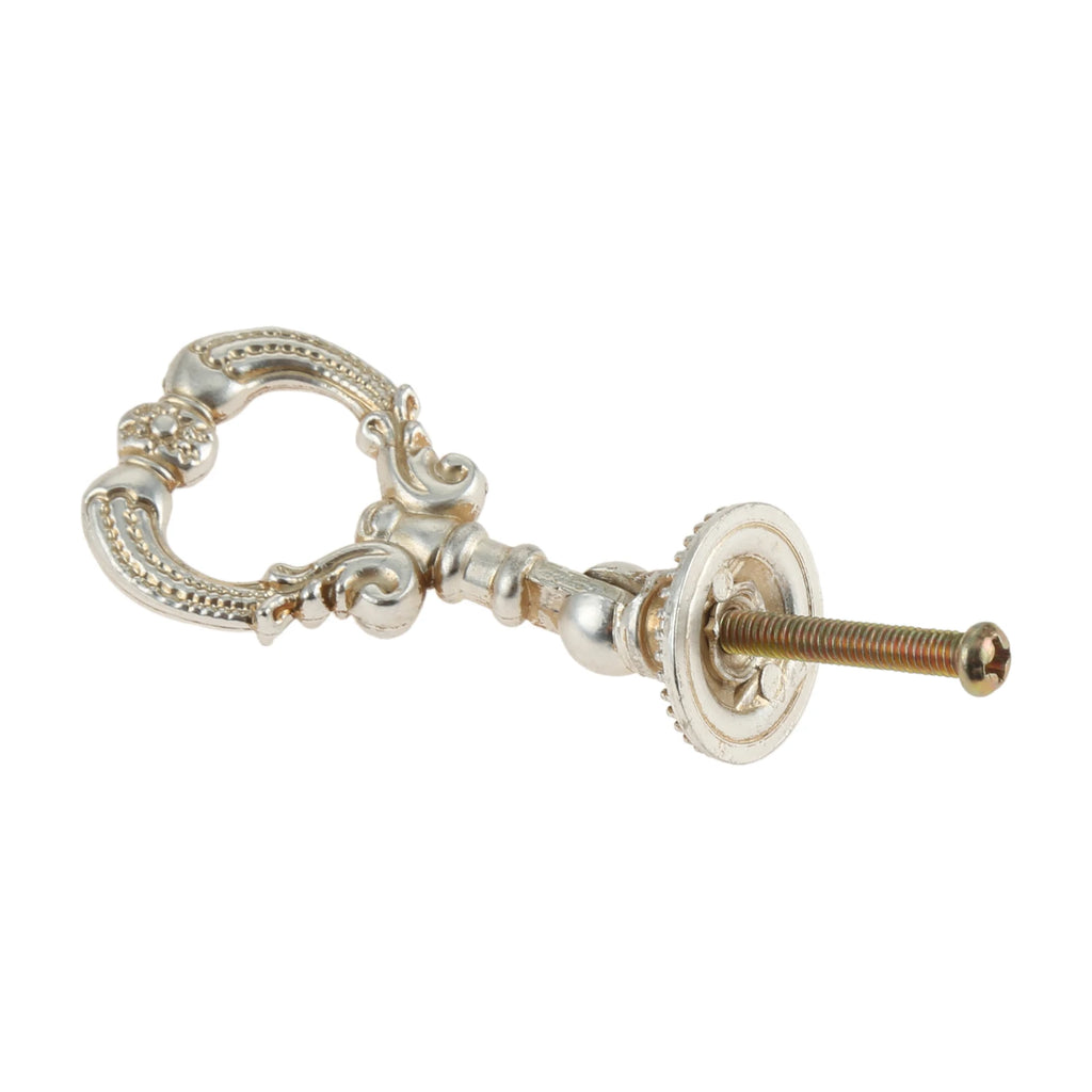 Antique Silver Gold Drawer Cabinet Knobs Furniture Handles Door Pulls for Cupboard Kitchen Retro Hardware Home Decor with Screw