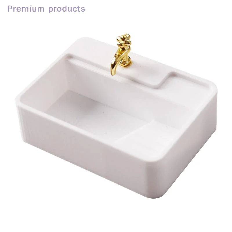 1/12 Model Dollhouse Bathroom Furniture Decoration Dolls House Dollhouse Bathroom Wash Basins Sinks Home Accessories