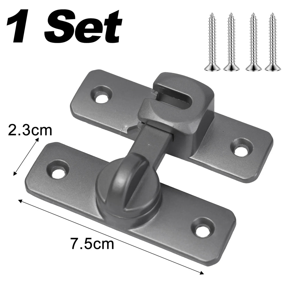1/5x Alloy Right Angle Door Lock 90 180 Degree Gate Lock Sliding Door Latch Window Drawers Cabinet Gate Buckles Home Hardware