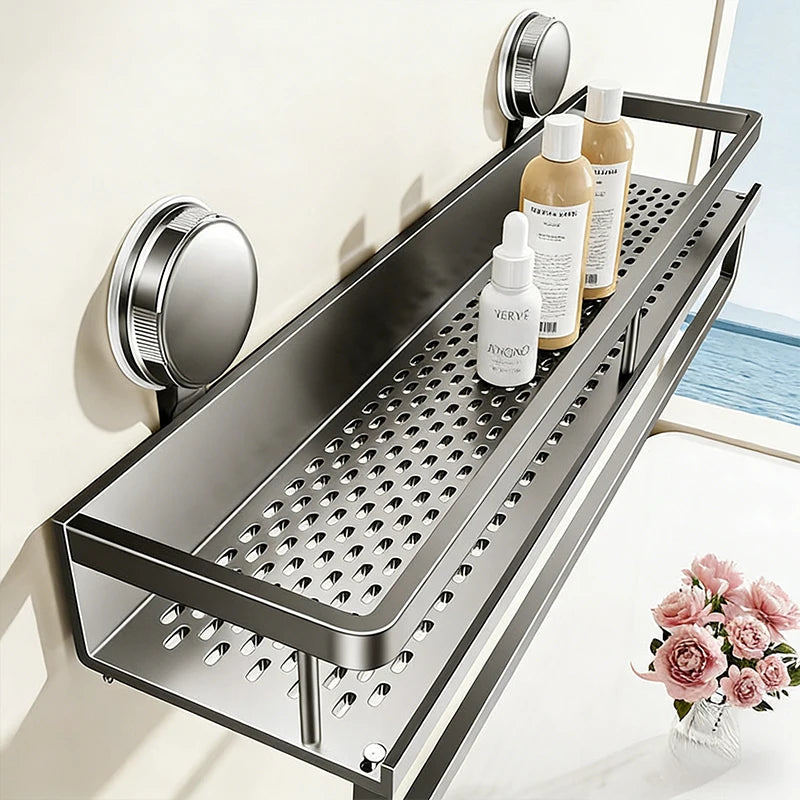 Bathroom,Suction Cup Storage Rack, Non Perforated Toilet, Washbasin, Washbasin, Wall Storage Rack
