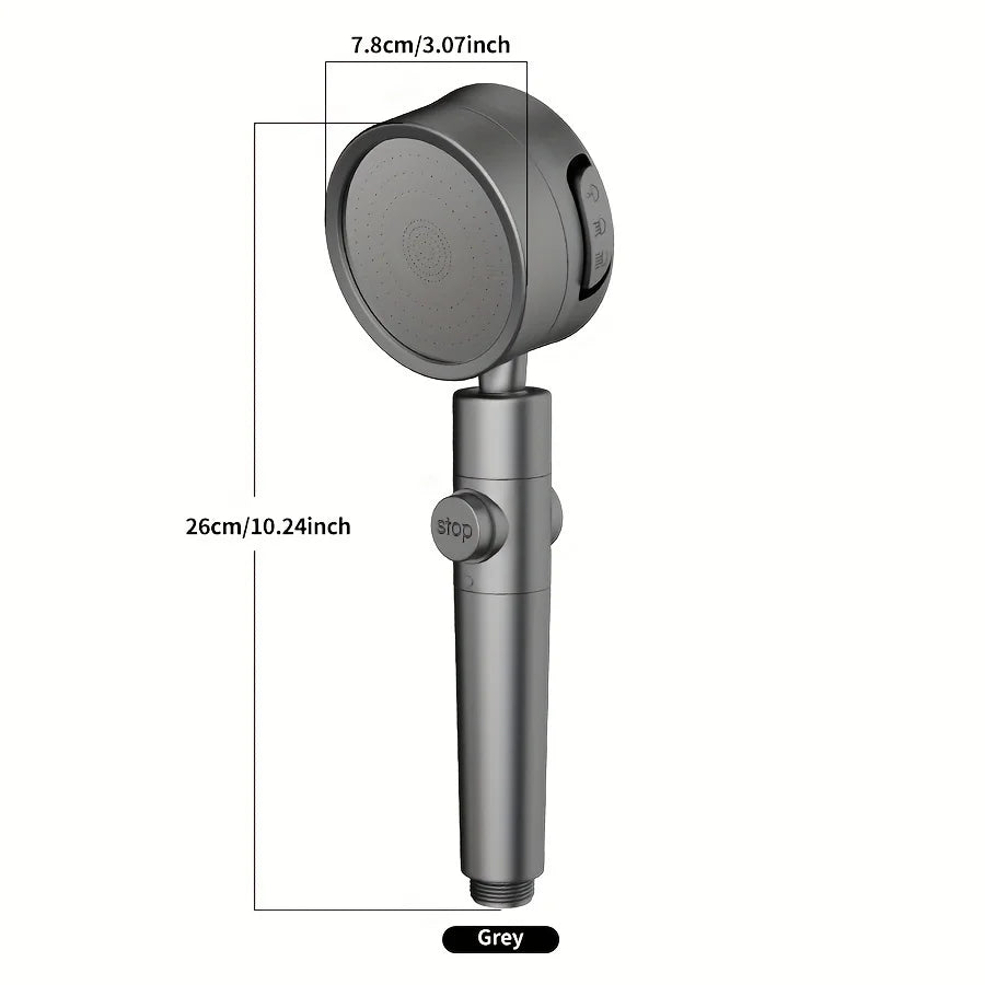 3-Speed Pressurized Shower Head - Adjustable Angle, Super Strong Flow for Refreshing Shower. Upgrade Your Bathroom Today!