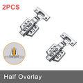2/10PCS Stainless Steel Cabinet Hinges Soft Closing Hydraulic Door Hinge Damper Concealed Hinges with Screws