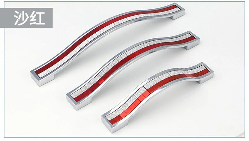 1PCS Modern Furniture Handles 96mm 128mm 160mm Kitchen Cabinet Drawer Door Handles Pulls Knobs Furniture Handles