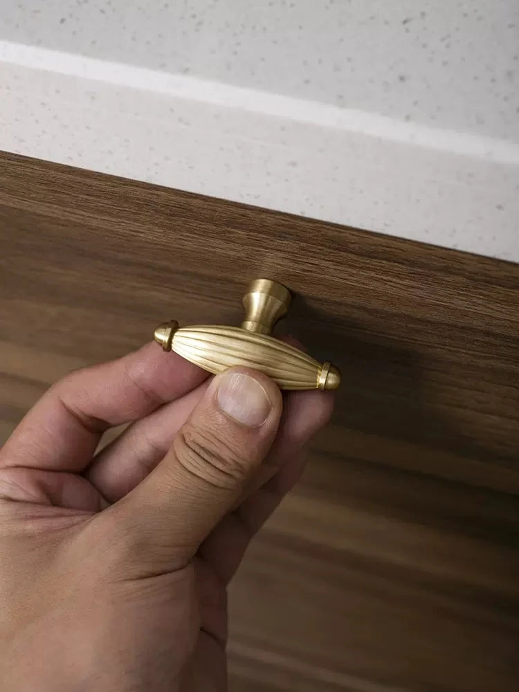 Furniture Nordic Kitchen Small Knobs Bedroom Wardrobe Door Solid Brass Handle Drawer Vintage Shoe Cabinet Golden Door Handles