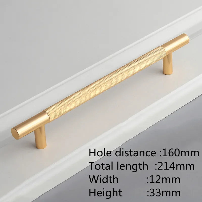 KK&FING Round Rod Knurled Carved Aluminum Alloy Furniture Door Handle Cupboard Wardrobe Door Pulls Cabinet Drawer Knobs Hardware