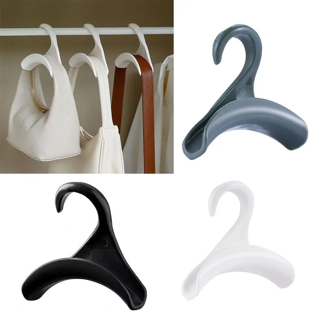 Multifunctional Plastic Hanging Storage Rack Closet Rod Anti-Damage Purse Handbag Hanger Hooks Handbag Organizer Wardrobe