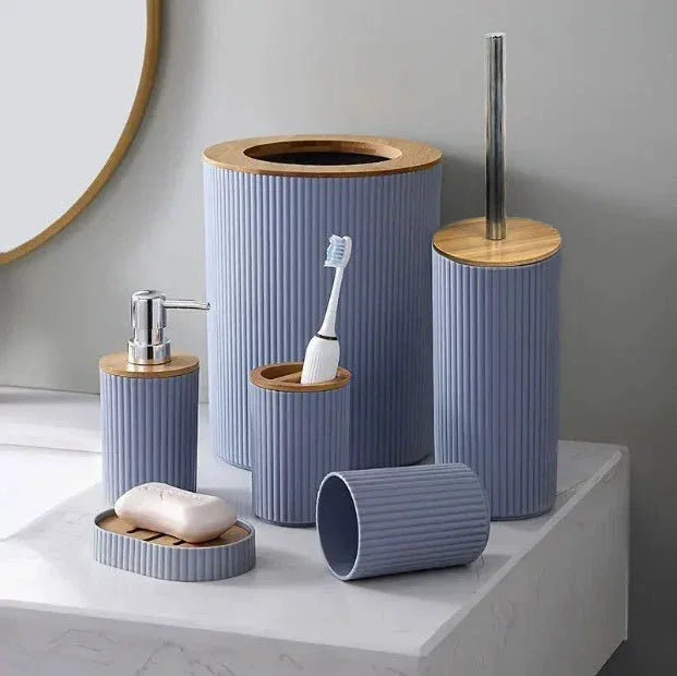 1 Piece Bathroom Accessories Set 6 Piece Bathroom Accessories Set With Paper Basket Houserack Gift Bath Set For Bathroom Decor