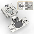 Viladepot Removable Hinges 1/2 inch Overlay Soft Close Kitchen Cabinet Hinges Satin Nickel Hidden Hinge Stainless Steel