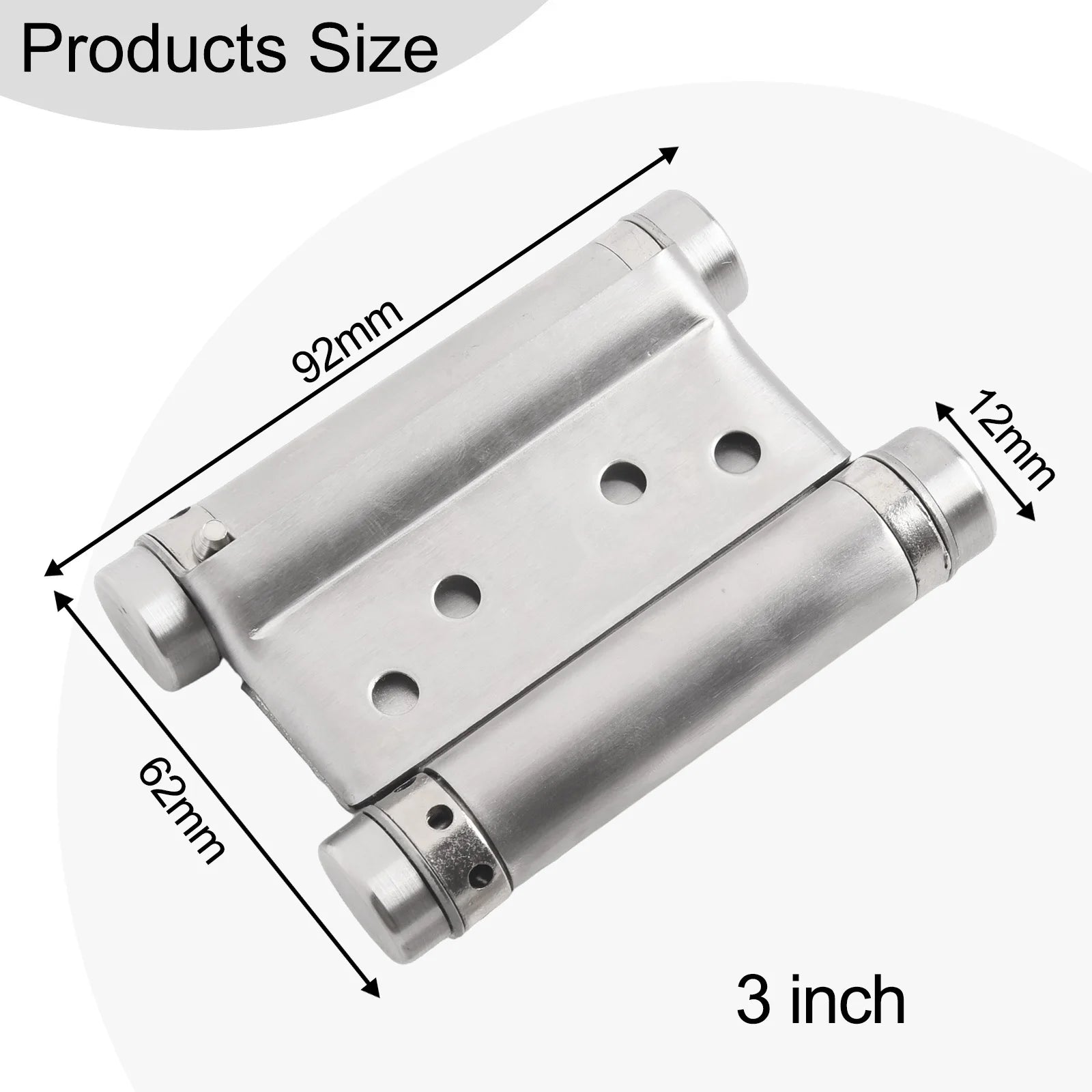 Double Spring Hinge Two-Way Free Door Hinge Stainless Steel  Automatic Door Closing Garage Door Hinges Fence Dedicated Hardware