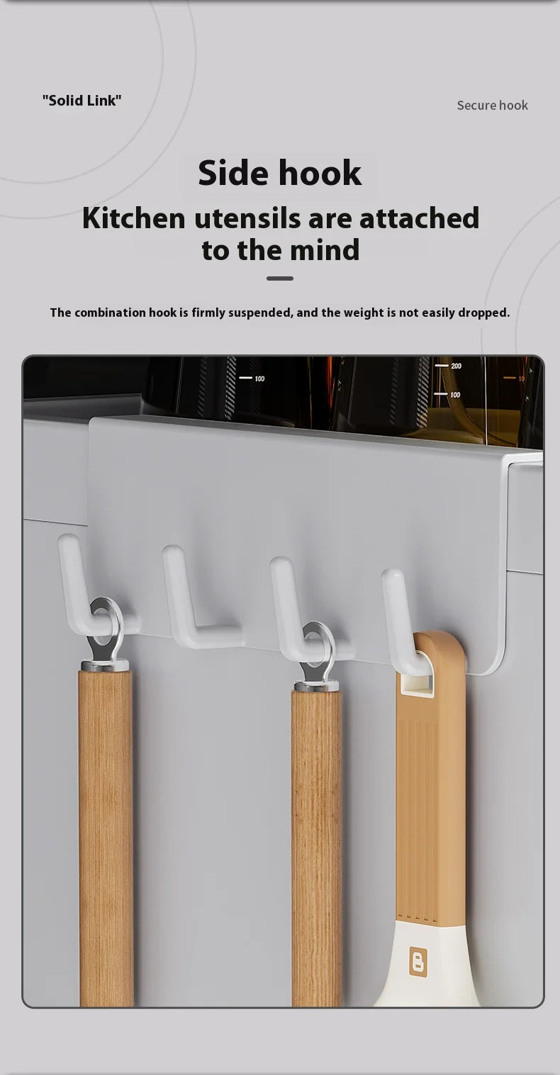 2/3 Layer Spice Storage Rack Kitchen Organize Spice Shelf Pull-Out Efficient Locker With Hooks Wheels Integrated Slim Cabinet