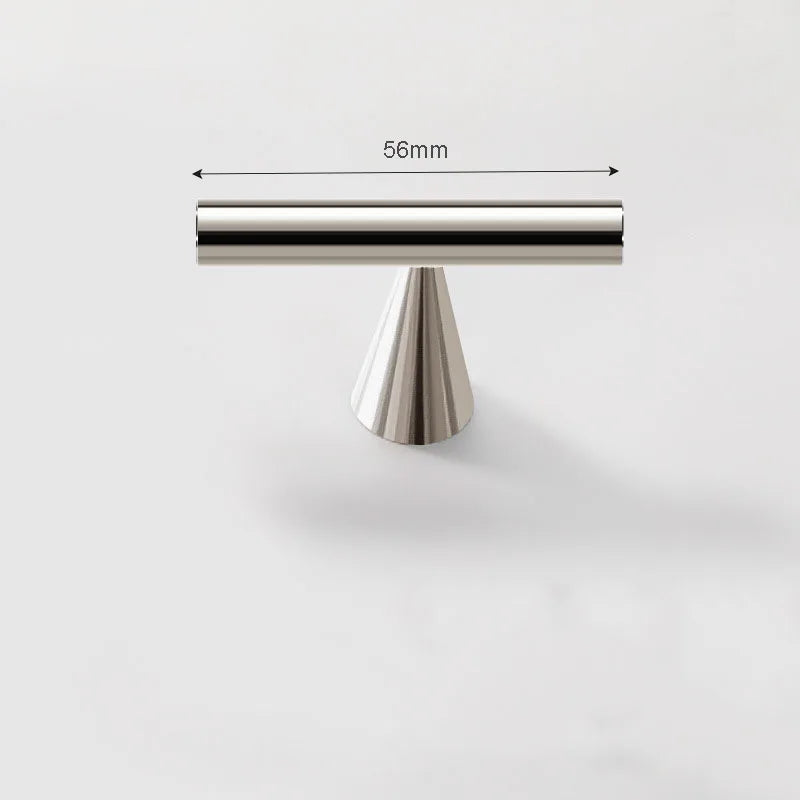 Shiny Silver Brass Cabinet Handles Chrome Wardrobe Pulls with Walnut Wood Ball Drawer Bar Modern Furniture Door Knobs