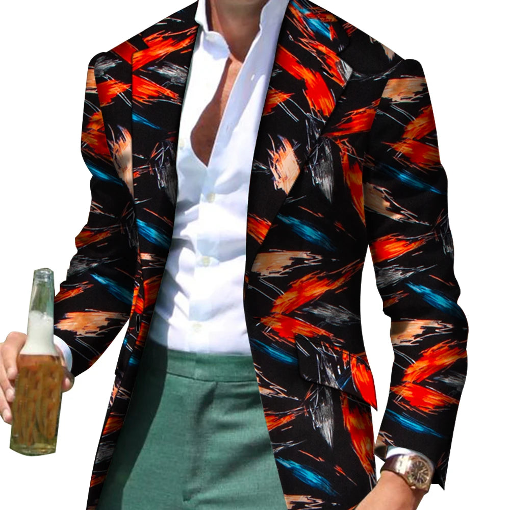 African Men Clothes Smart Causal Customized Slim Fit Fancy Suit Blazer Jackets Formal Coat Business Dashiki Party Wedding WYN530