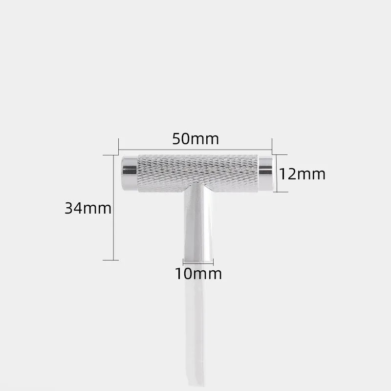 KK&FING Round Rod Knurled Carved Aluminum Alloy Furniture Door Handle Cupboard Wardrobe Door Pulls Cabinet Drawer Knobs Hardware