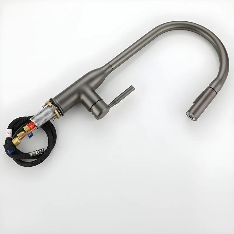 STARON Kitchen Sink Faucet Spring Faucets Pull Out Spout Mixer Tap Hot Cold Water with Pull Down Tap Sprayer Cooking