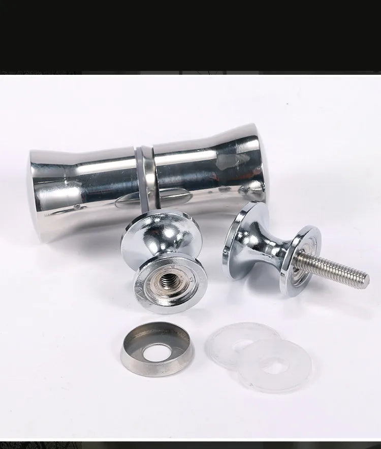 Bathroom Glass Door Handle Wooden Door Round Single-hole Small Handles Cabinet Drawer Knobs household Hardware Accessories